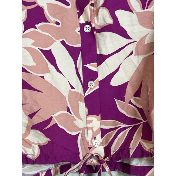 Drew Anthropologie Blouse Women’s medium Pink Floral Button Front NWT $216 - Picture 5 of 7